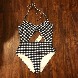 Abercrombie Gingham One Piece Swimsuit